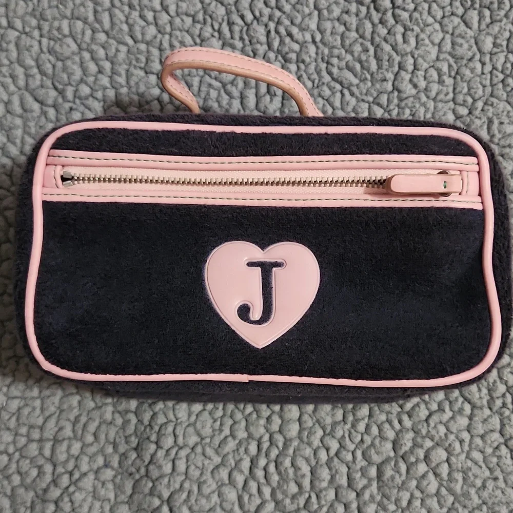 Rare Y2K Juicy Couture Make-up Bag/Organizer Dark Blue And Pink - Picture 3 of 14